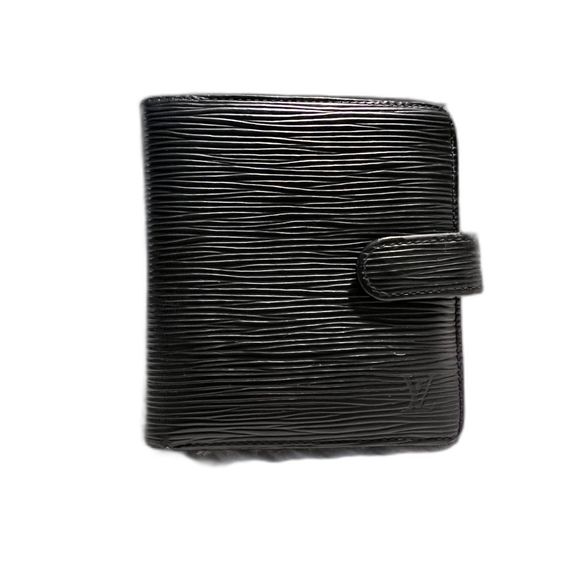 GUC Louis Vuitton Epi Black Leather Bifold Compact Wallet - Picture 1 of 14